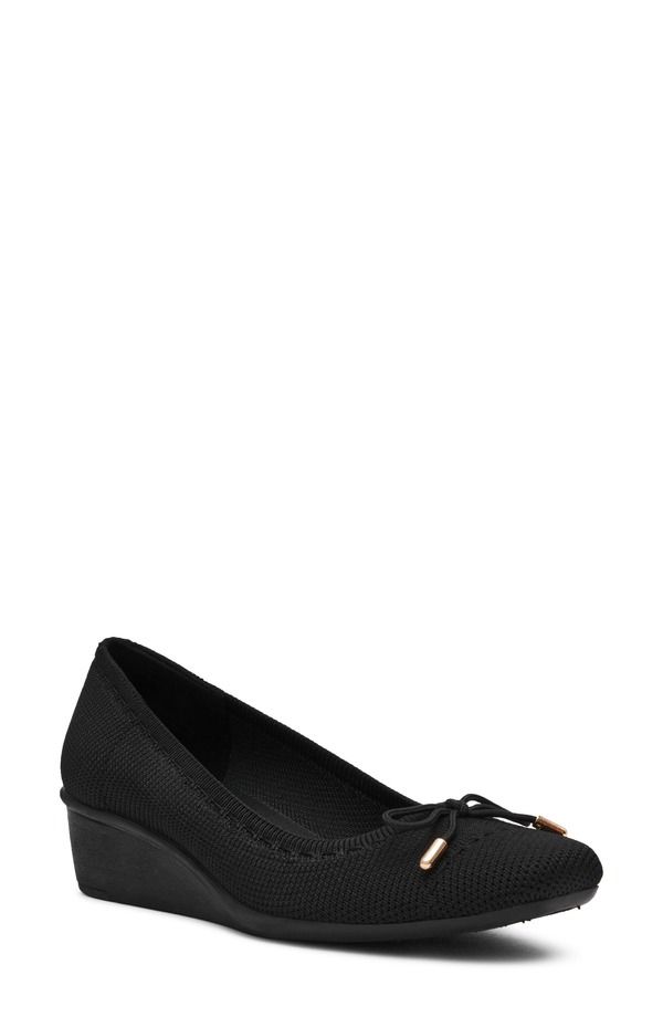 アンクライン レディース シューズ ヒール Anne Klein Wesson Wedge Pump Black Black ブラック
