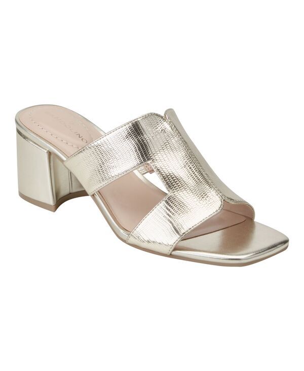 バンドリーノ レディース シューズ スリッポン・ローファー サンダル ヒール Bandolino Womens Merring Block Heel SlipOn Dressandals Gold L