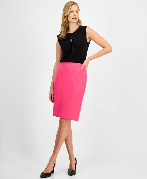 カスパール レディース ボトムスカート Kasper Womens Pencil Skirt Pink Perfection ピンク
