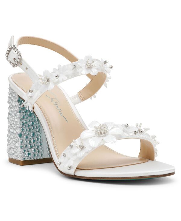 ベッツィジョンソン レディース シューズ サンダル ヒール Betsey Johnson Womens Drue Block Heel Dressandals Ivory アイボリー
