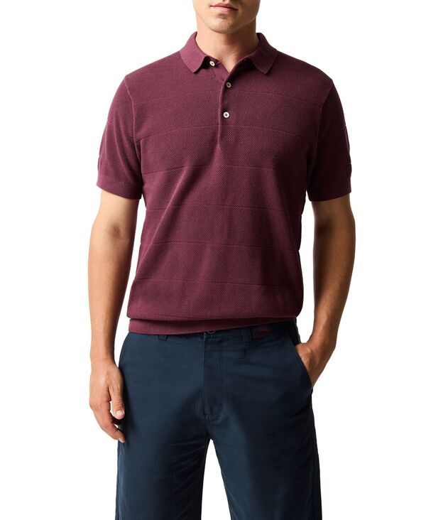 ロッドアンドグン メンズ トップス ポロシャツ ニット Rodd Gunn Mens Masons Flat Knit Polo Shirt Oxblood オックスブラッド