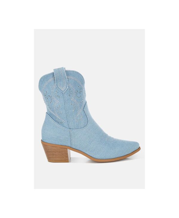 ロンドンラグ レディース シューズ ブーツ・レインブーツ カットアウト デニム London Rag Womens Nigara Cut Out Detail Denim Cowboy Boots D