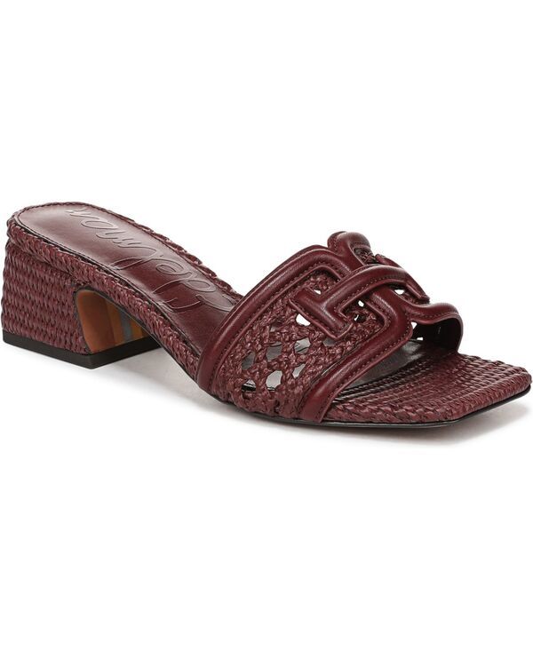サムエデルマン レディース シューズ サンダル ヒール Sam Edelman Womens Waylon BlockHeel Slide Sandals Brick Brown Leather ブラ
