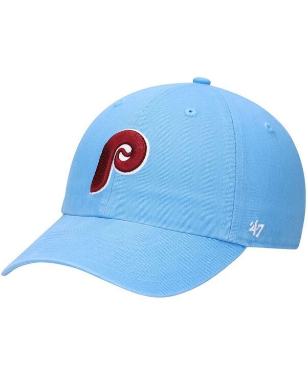 47 ブランド メンズ アクセサリー 帽子 ロゴ 47 Brand Mens Light Blue Philadelphia Phillies Logo Cooperstown Collection