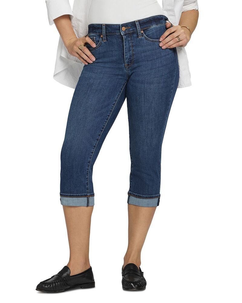 エヌワイディージェイ レディース ボトムス デニムパンツ プチ クロップド ジーンズ NYDJ Petite Marilyn High Rise Cropped Straight Jeans Ridg