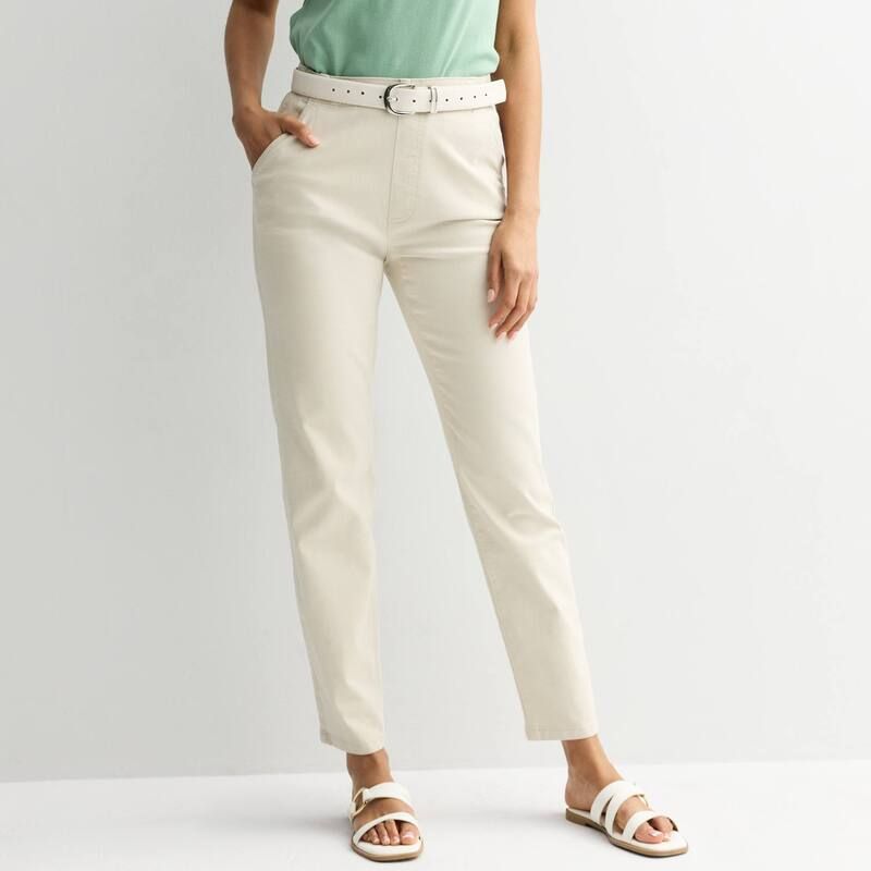 クロフト＆バロー レディース ボトムス デニムパンツ ストレート プチ Petite Croft Barrow Straight Leg Denim PullOn Pants Graceful Bei