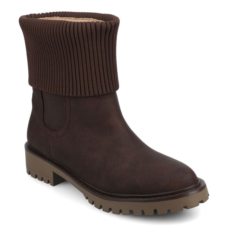 ジャーニー レディース シューズ ブーツ・レインブーツ チェルシー アンクル ヒール Journee Isabeau Womens Round Toe Block Heel Casual Comfor