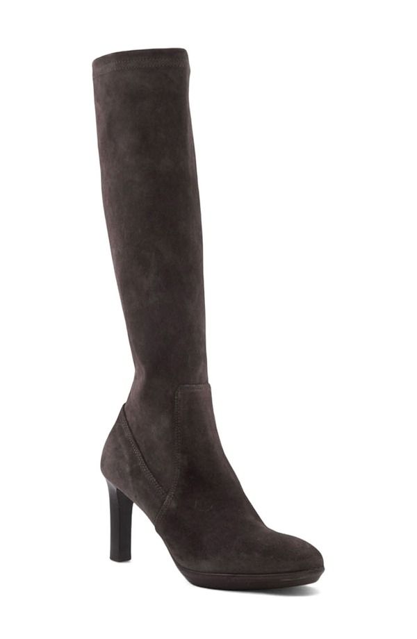 アクアタリア レディース シューズ ブーツ・レインブーツ Aquatalia Rhumba Weatherproof Knee High Boot Anthracite Suede
