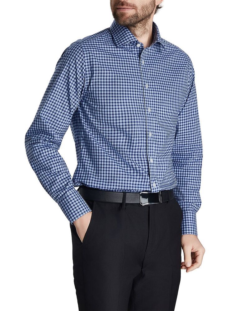 トーマスピンク メンズ トップス シャツ Thomas Pink Check Dresshirt Navy Blue ネイビー