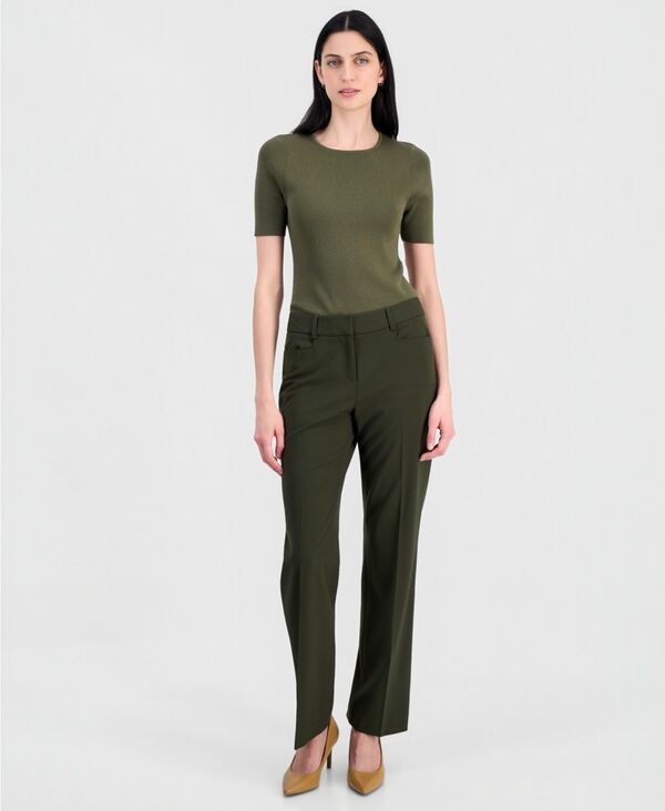 タハリエーエスエル レディース ボトムス カジュアルパンツ Tahari ASL Womens HighRise StraightLeg Pants Caper