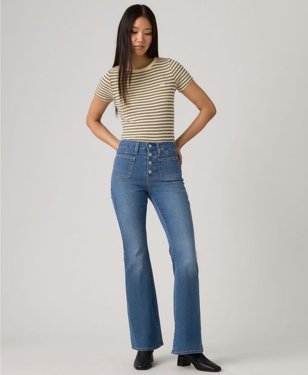 リーバイス レディース ボトムス デニムパンツ ジーンズ Levis Womens 726 Patch Pocket HighRise SlimFit Flare Jeans Beginning To