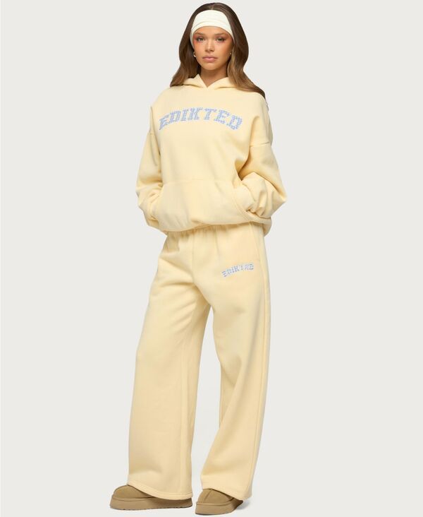 アディクテッド レディース アウター パーカー・スウェット Edikted Womens Loversized Hoodie Yellow イエロー