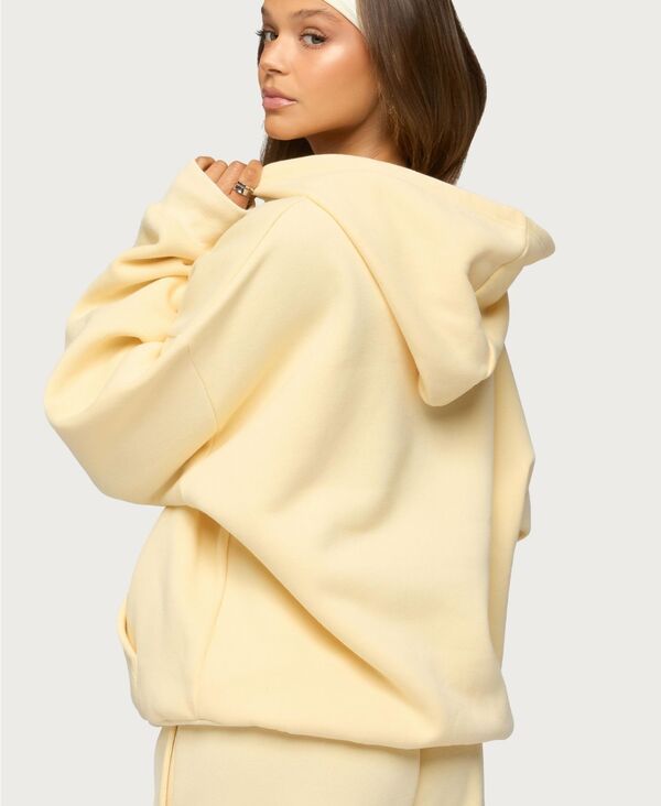 アディクテッド レディース アウター パーカー・スウェット Edikted Womens Loversized Hoodie Yellow イエロー