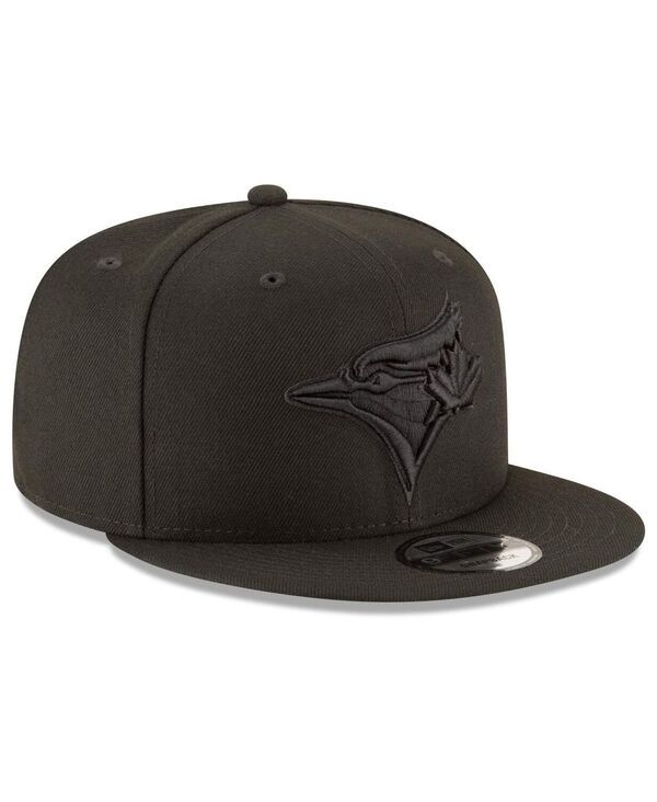 ニューエラ メンズ アクセサリー 帽子 New Era Mens Toronto Blue Jays Black on Black 9FIFTY Team Snapback Adjustable Ha