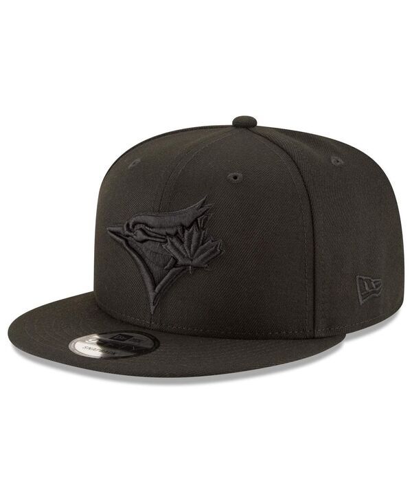 ニューエラ メンズ アクセサリー 帽子 New Era Mens Toronto Blue Jays Black on Black 9FIFTY Team Snapback Adjustable Ha