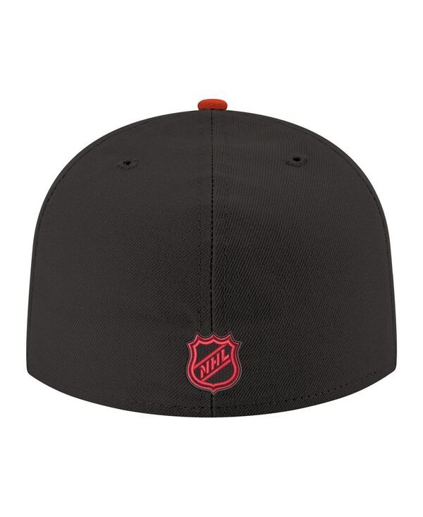 ニューエラ メンズ アクセサリー 帽子 ロゴ New Era Mens Black Chicago Blackhawks Core Logo TwoTone 59FIFTY Fitted Hat Bl