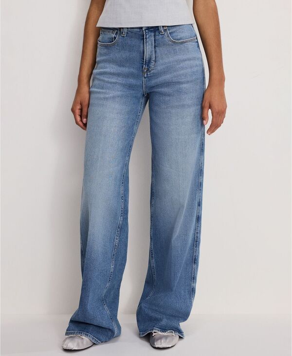 グッドアメリカン レディース ボトムス デニムパンツ ワイドレッグ ジーンズ Good American Womenskate Wide Leg Jeans Indigo インディゴ