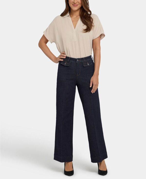エヌワイディージェイ レディース ボトムス デニムパンツ プチ ジーンズ NYDJ Petiteresa WideLeg Seam Jeans Magical
