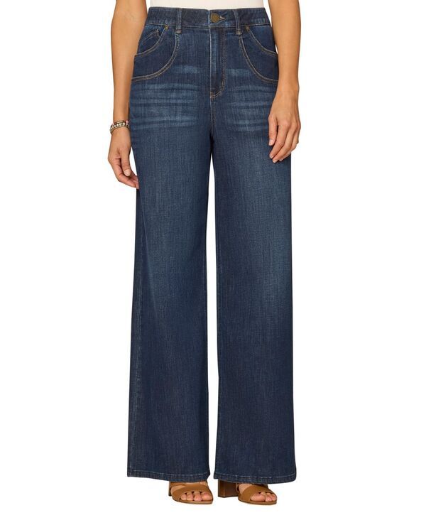 デモクラシー レディース ボトムス デニムパンツ プチ ジーンズ Democracy Petite Ultra Skyrise Double Pocket WideLeg Jeans Indigo イ
