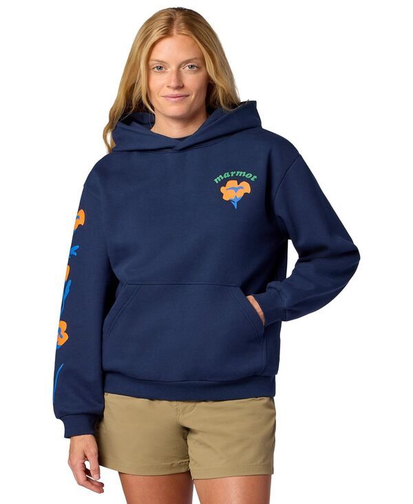 マーモット レディース アウター パーカー・スウェット Marmot Womens Born to Bloom Hoodie Nightfall Navy ネイビー
