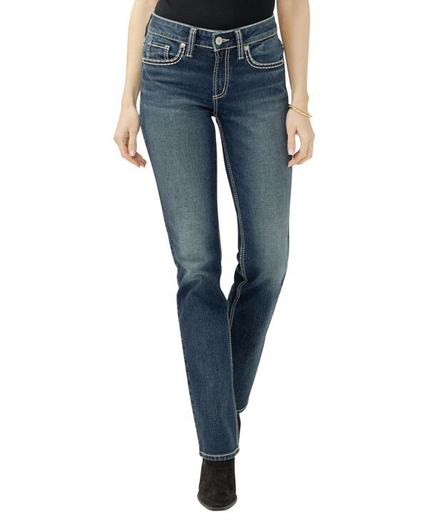 シルバー ジーンズ レディース ボトムス デニムパンツ ブーツカット ブーツ Silver Jeans Co Womensuki Mid Rise Curvy Fit Slim Bootcut Jea