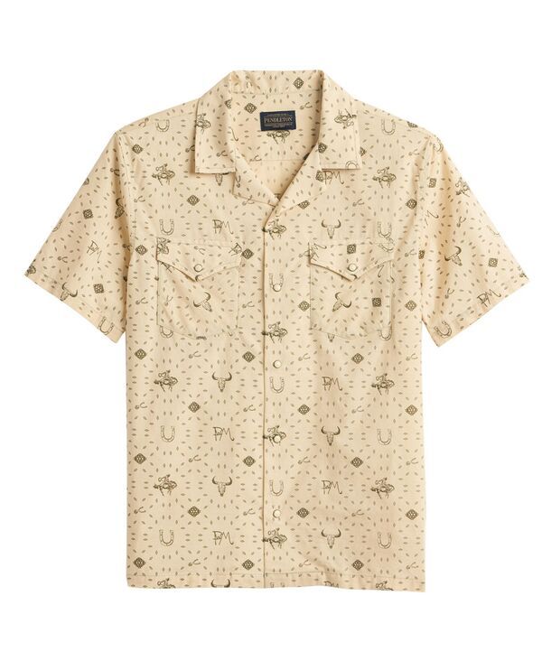 ペンドルトン メンズ トップス シャツ 半袖 Pendleton MenshortSleeve Collar Shirt Western Tan タン