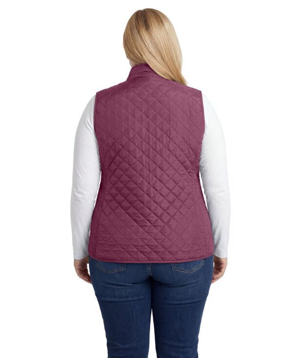 ウーマン ウィズイン レディース トップス ベスト プラスサイズ キルティング Woman Within Plusize Within ZipFront Quilted Vest Deep clare