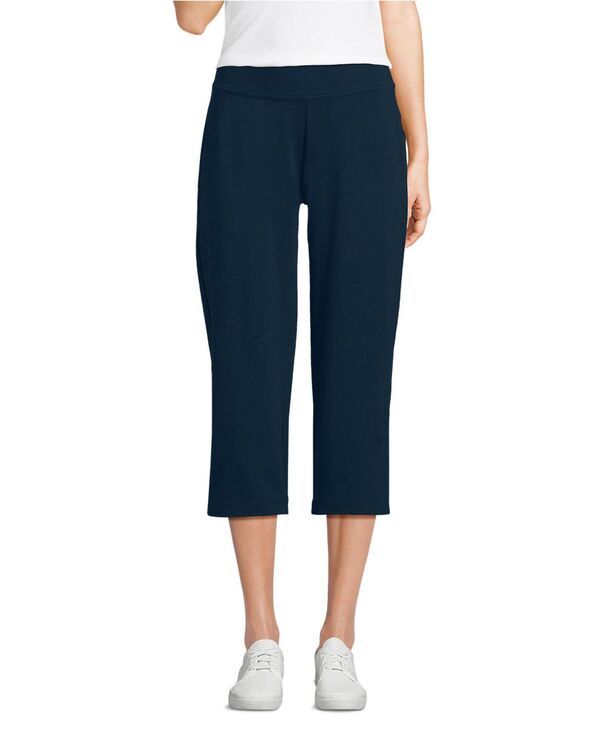 ランズエンド レディース ボトムス カジュアルパンツ Lands End Womenstarfish Mid Rise Pull On Cropants Radiant navy ネイビー