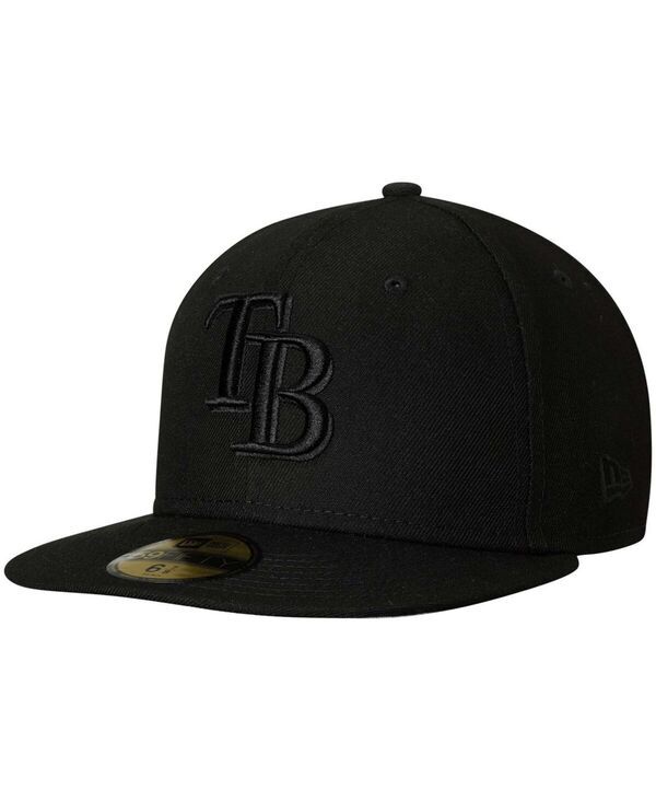 ニューエラ メンズ アクセサリー 帽子 ロゴ New Era Mens Black Tampa Bay Rays Primary Logo Basic 59FIFTY Fitted Hat Black