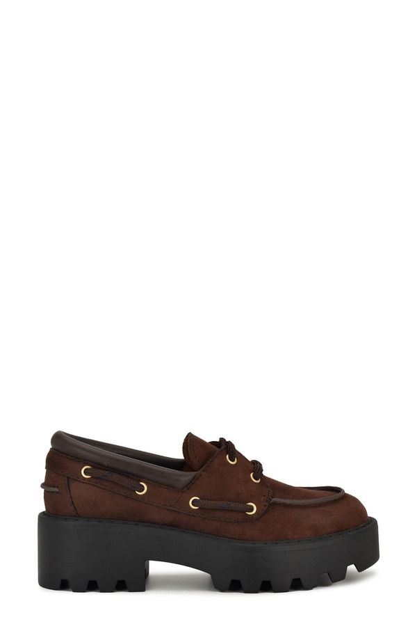 ナインウェスト レディース シューズ スリッポン・ローファー Nine West Kerisa Lug Sole Loafer Dark Brown 200 ブラウン