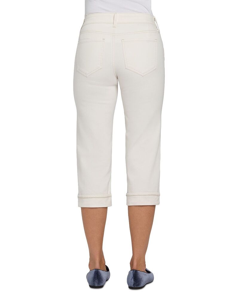 エヌワイディージェイ レディース ボトムス デニムパンツ ヴィンテージーンズ NYDJ Marilyn Straight Crop Cuff Jeans in Vintage White ホワイト
