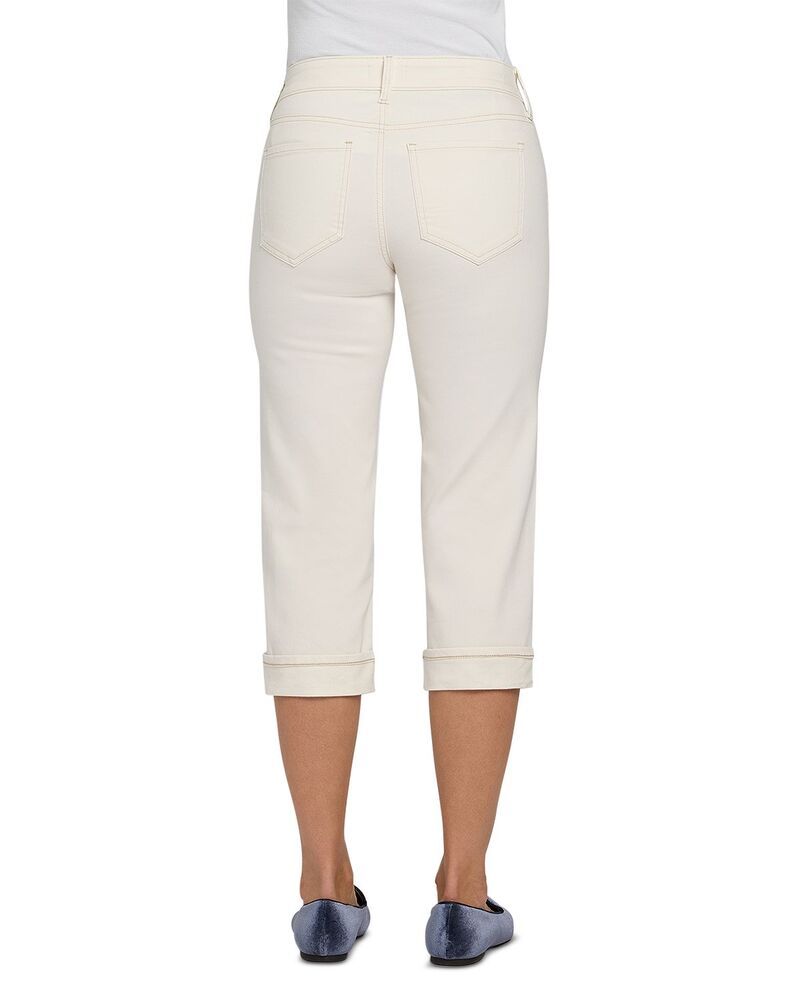 エヌワイディージェイ レディース ボトムス デニムパンツ ヴィンテージーンズ NYDJ Marilyn Straight Crop Cuff Jeans in Vintage White ホワイト