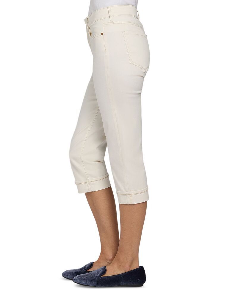 エヌワイディージェイ レディース ボトムス デニムパンツ ヴィンテージーンズ NYDJ Marilyn Straight Crop Cuff Jeans in Vintage White ホワイト