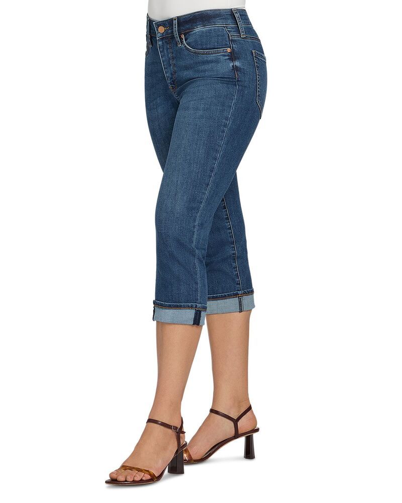 エヌワイディージェイ レディース ボトムス デニムパンツ ストレート クロップド ジーンズ NYDJ Marilyn Cuffed Straight Leg Cropped Jeans in Lake