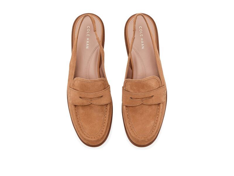 コールハーン レディース シューズ スリッポン・ローファー Cole Haan Gwendolyn Penny Sling Loafers Biscuit Suede