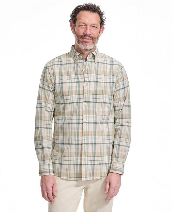 ランズエンド メンズ トップス シャツ Lands End Mens Long Sleeve Madrashirt Sage madras セージ