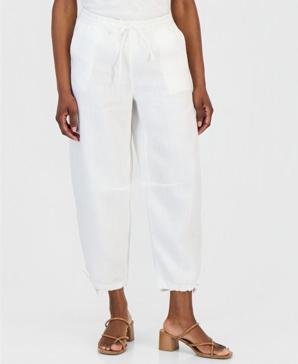 チャータークラブ レディース ボトムス カジュアルパンツ リネン Charter Club Womens 100 Linen Drawstring BarrelLeg Pants Macys Excl