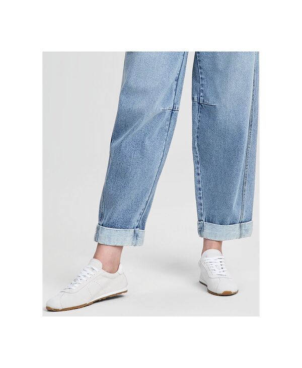 アンドノウディス レディース ボトムス デニムパンツ ジーンズ And Now This Womens Cuffed BarrelLeg Jeans Macys Exclusive Light Was