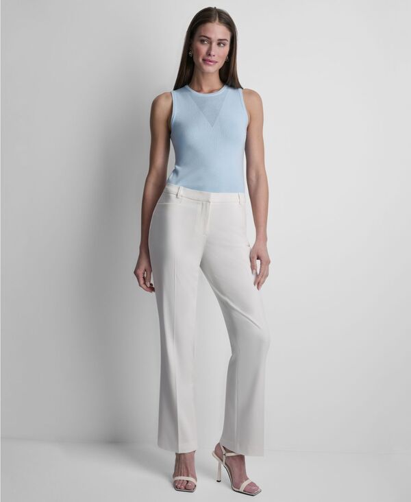 ダナ キャラン ニューヨーク レディース ボトムス カジュアルパンツ DKNY Womens Modern Fit Flared Pants Ivory アイボリー