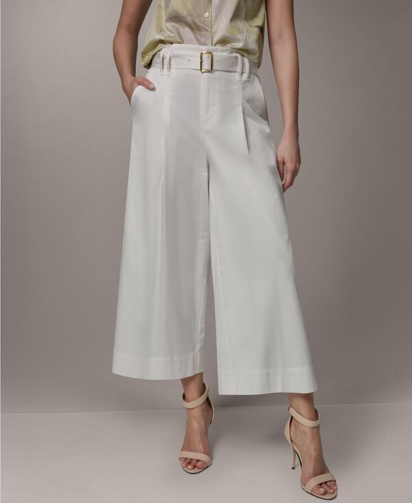 ダナ キャラン ニューヨーク レディース ボトムス カジュアルパンツ ワイドレッグ プリーツ Donna Karanew York Womens Pleated Wide Leg Cropants W ダナ キャラン ニューヨーク レディース ボトムス カジュアルパンツ ワイドレッグ プリーツ Donna Karanew York Womens Pleated Wide Leg Cropants W
