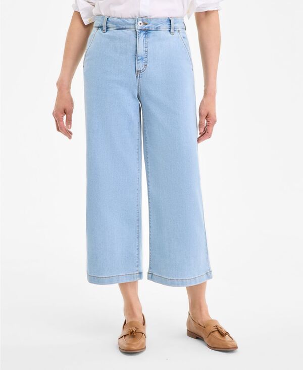 スタイルアンドコー レディース ボトムス デニムパンツ プチ クロップド ジーンズ Style Co Petite HighRise WideLeg Cropped Jeans Exclusively