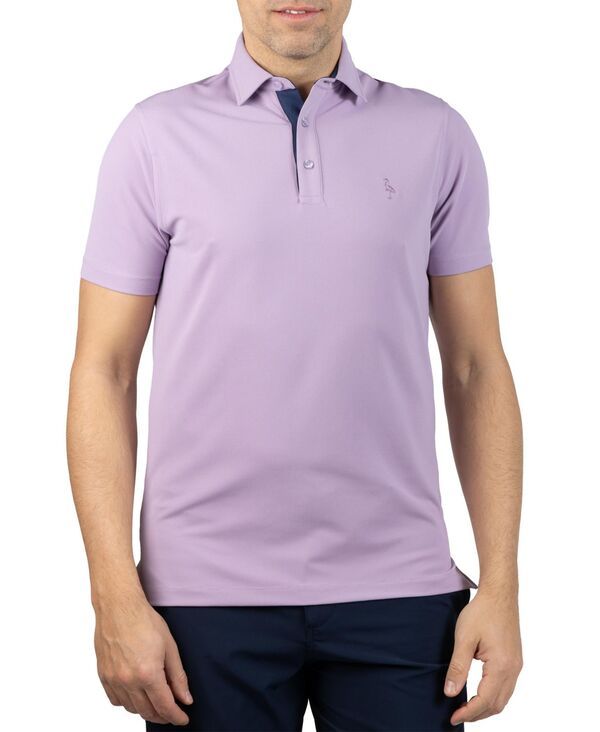 テーラーバード メンズ トップス ポロシャツ Tailorbyrd Mens Micro Grid Textured Performance Polo Shirt Blush lavender ブラッ