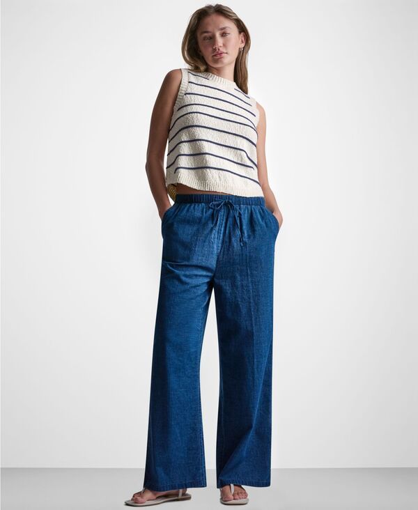 ダナキャランニューヨーク レディース アウター ニット・セーター クルーネック ノースリーブ DKNY Jeans Womensleeveless Crew Neck Striped Sweater