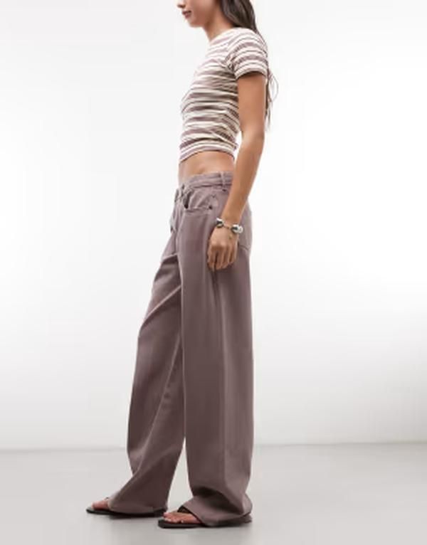 デイジーストリート レディース ボトムス デニムパンツ ローライズ ジーンズ Daisy Street low rise boyfriend fit jeans in mauve