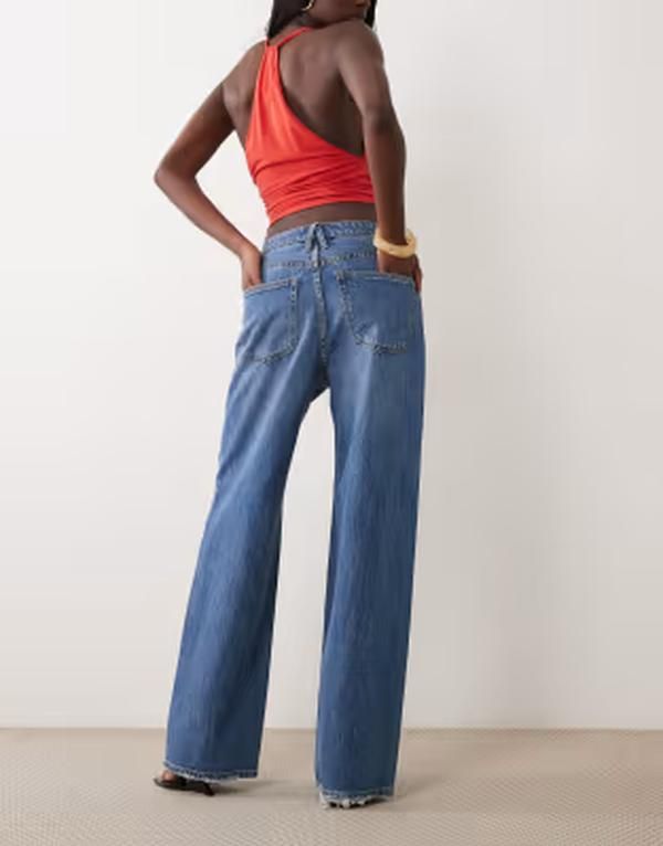 グッドアメリカン レディース ボトムス デニムパンツ ワイドレッグ ヴィンテージ ハイウエスト ジーンズ Good American vintage high waist wide leg jeans