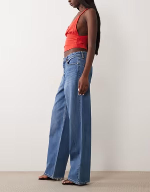 グッドアメリカン レディース ボトムス デニムパンツ ワイドレッグ ヴィンテージ ハイウエスト ジーンズ Good American vintage high waist wide leg jeans