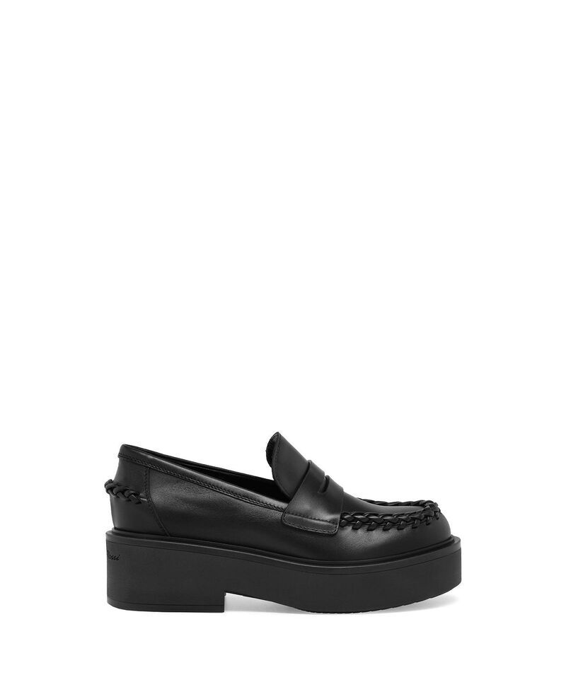 ジャンヴィト ロッシ レディース シューズ スリッポン・ローファー Gianvito Rossi Womens Yuna Loafer Black Calf Leather ブラック