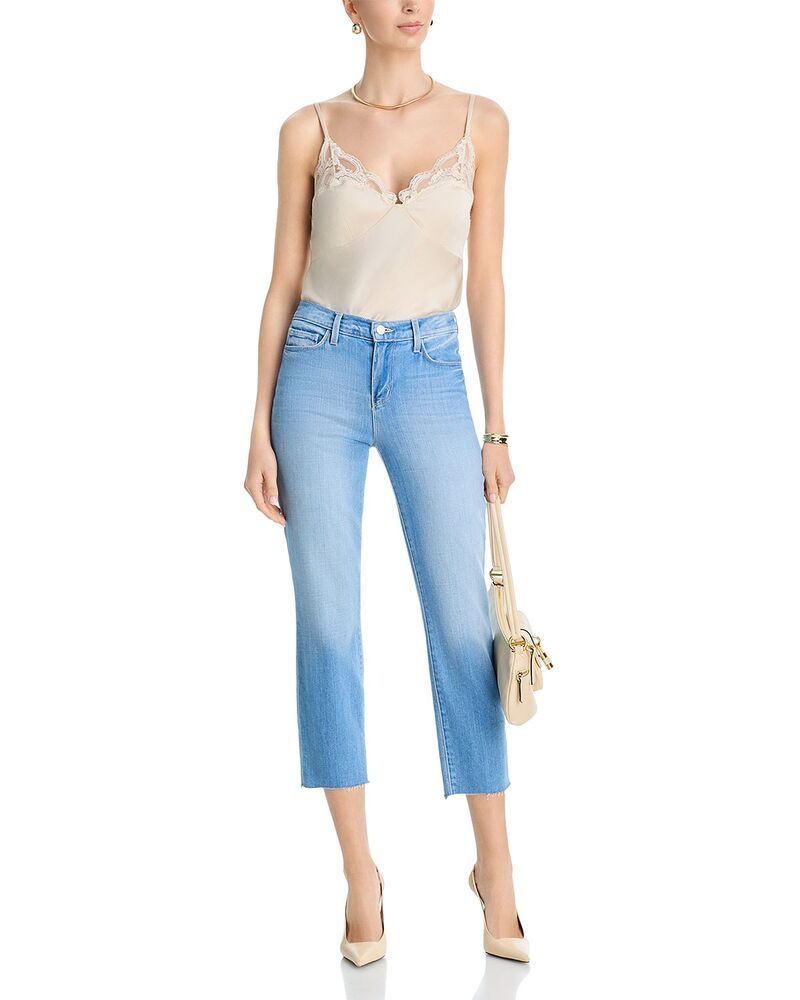 ラジャンス レディース ボトムス デニムパンツ ジーンズ LAGENCE Sada High Rise Slim Crop Jeans in Pacific