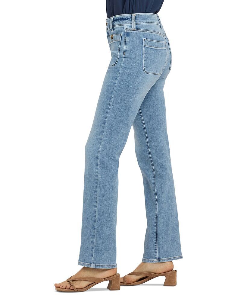 エヌワイディージェイ レディース ボトムス デニムパンツ ジーンズ NYDJ Marilyn High Rise Patch Pocket Straight Jeans in Mist Springs エヌワイディージェイ レディース ボトムス デニムパンツ ジーンズ NYDJ Marilyn High Rise Patch Pocket Straight Jeans in Mist Springs