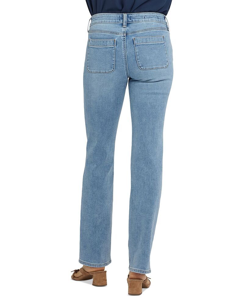 エヌワイディージェイ レディース ボトムス デニムパンツ ジーンズ NYDJ Marilyn High Rise Patch Pocket Straight Jeans in Mist Springs エヌワイディージェイ レディース ボトムス デニムパンツ ジーンズ NYDJ Marilyn High Rise Patch Pocket Straight Jeans in Mist Springs